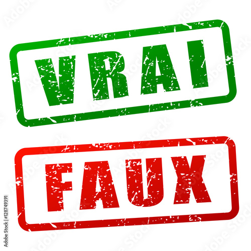 true and false stamp design