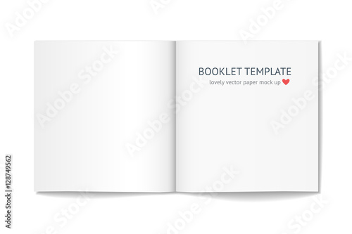 Blank booklet with shadow isolated on background