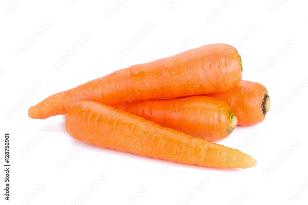 Carrots isolated on white background. Carrots isolated on white background.