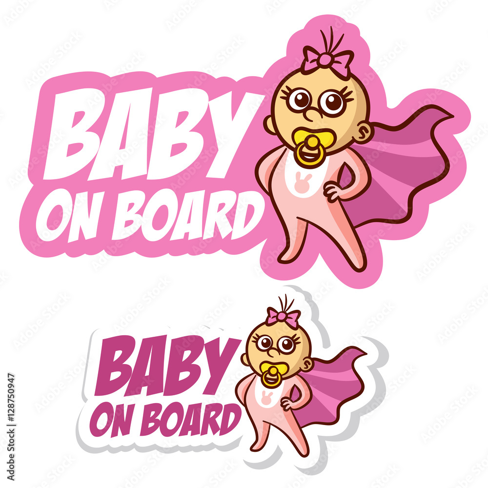 baby on board aufkleber mädchen