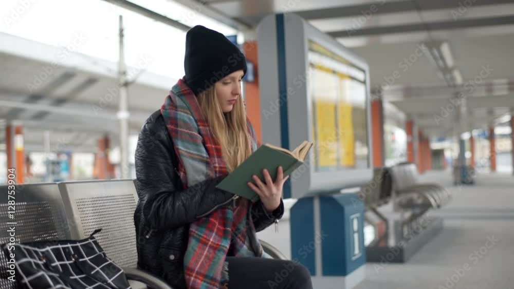 Girl stops reading book because of painful headache
Girl stops reading book because of painful headache