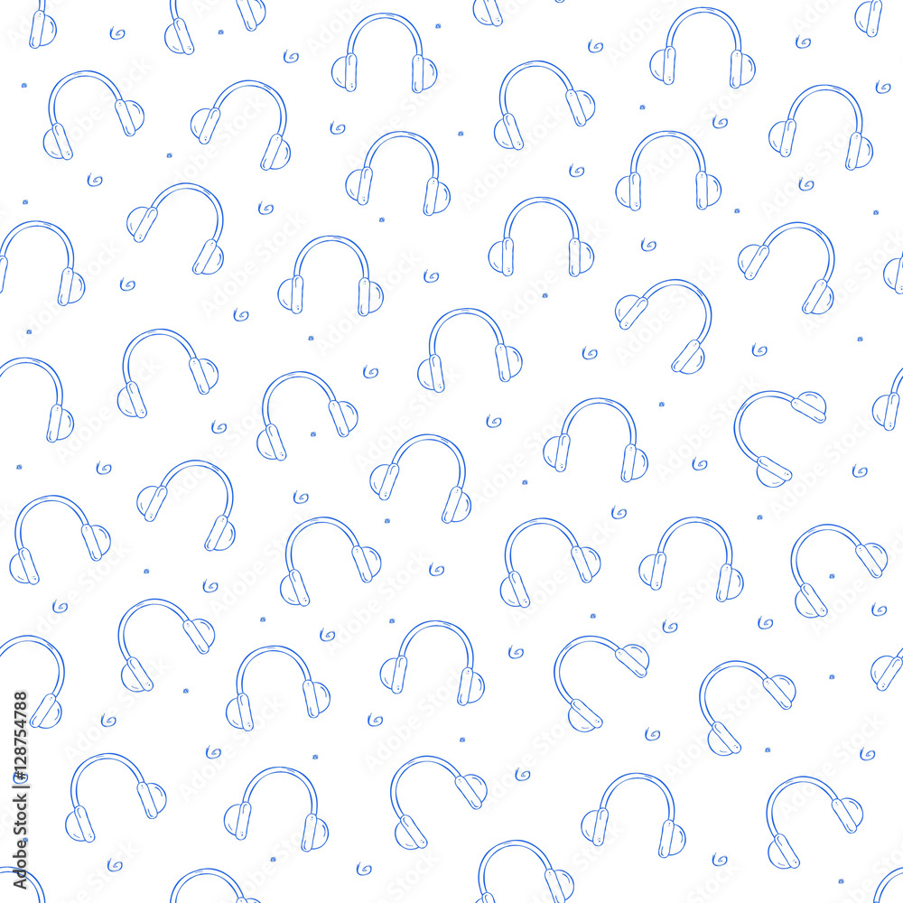 Headphone icons pattern Headphone icons pattern