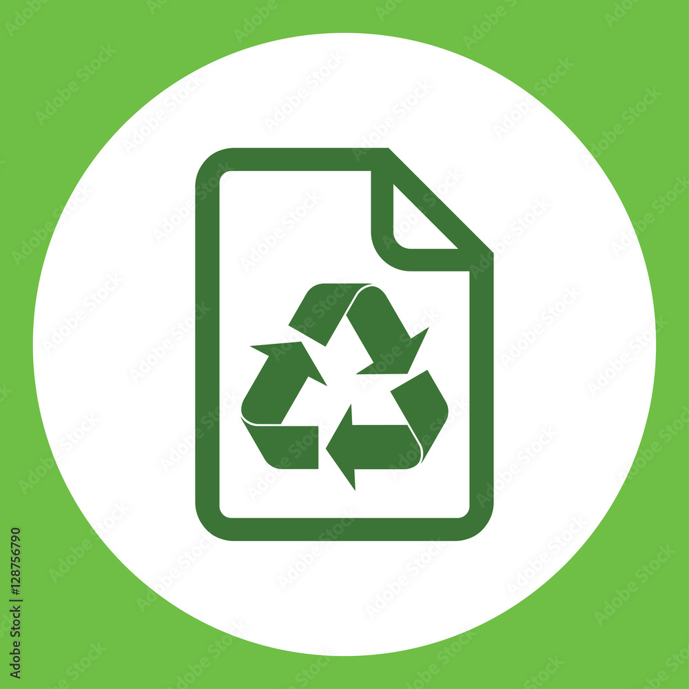 eco file paper reciclable bio green simple icon in circle eco file paper reciclable bio green simple icon in circle