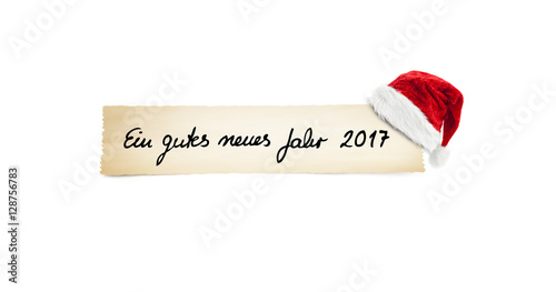 2017 mit Weihnachtsmütze