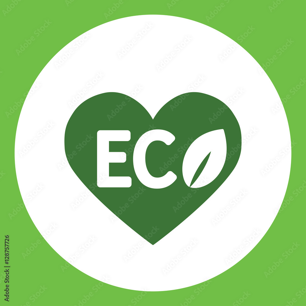 eco ecology sign character emblem label word in heart simple ico eco ecology sign character emblem label word in heart simple ico
