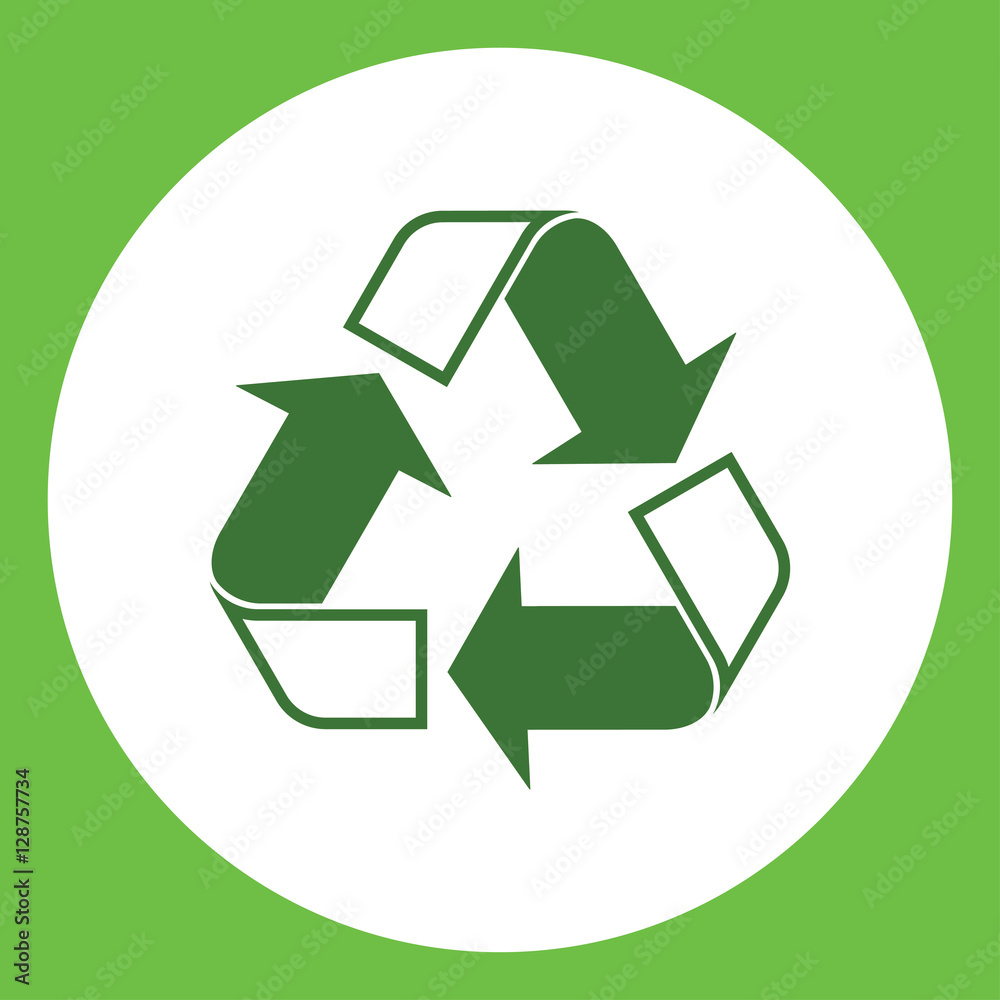 recicle arrow triangular sign icon simple in circle recicle arrow triangular sign icon simple in circle