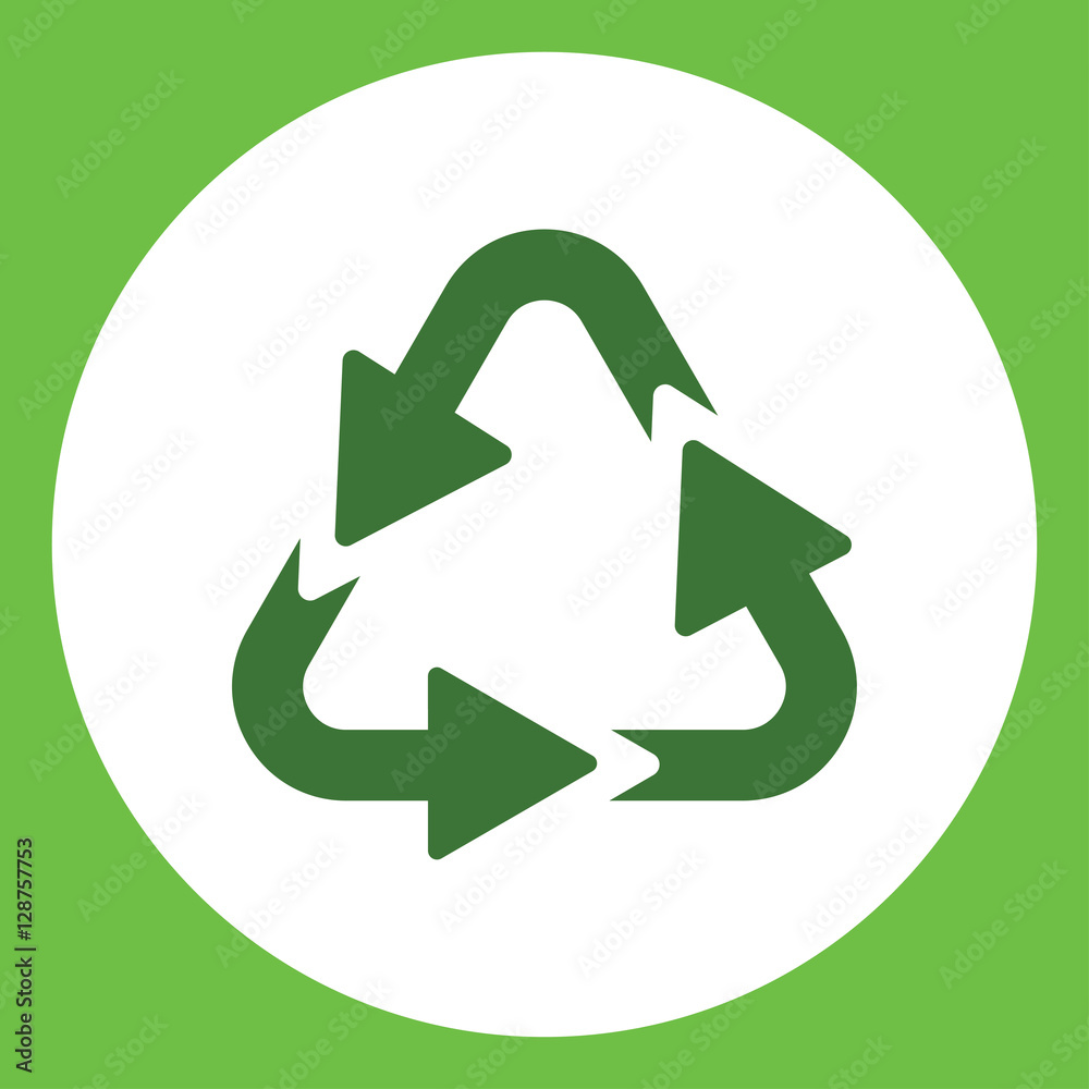 recicle arrow triangular sign icon simple in circle recicle arrow triangular sign icon simple in circle