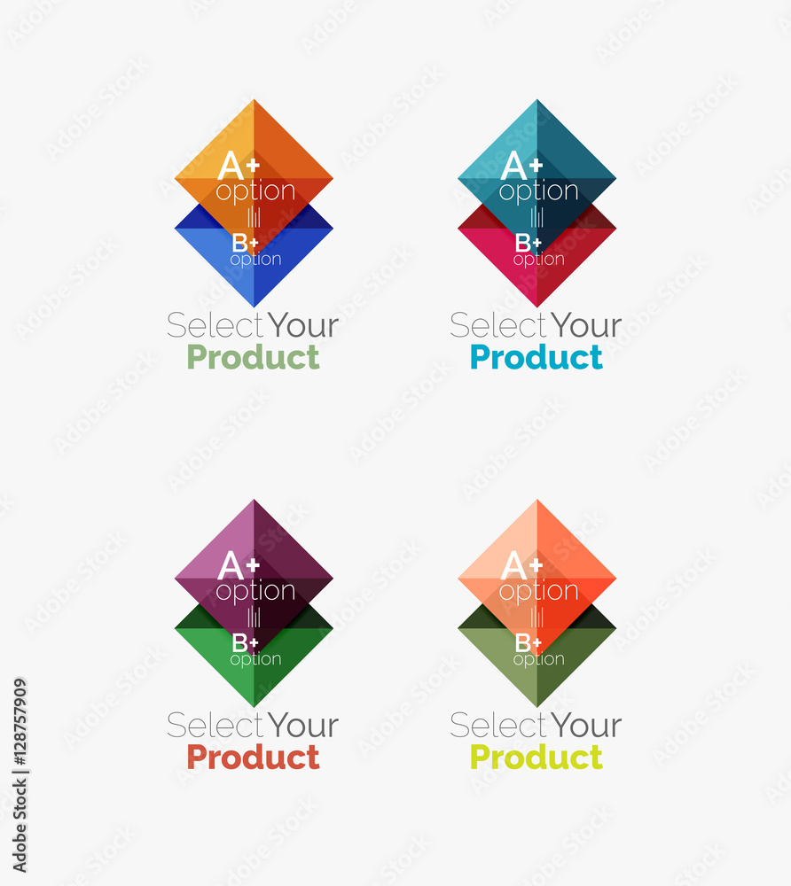 Set of square abstract background templates or infographics Set of square abstract background templates or infographics