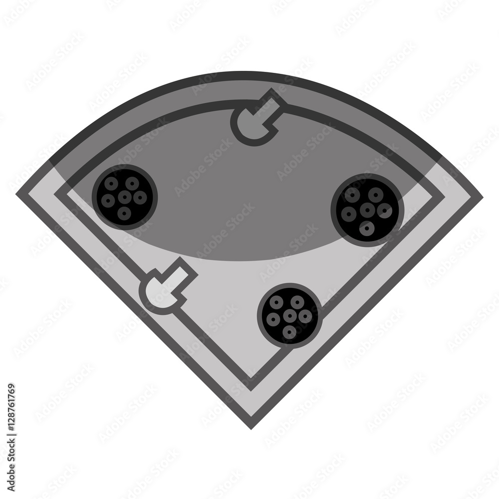 Naklejka premium delicious pizza flat icon vector illustration design