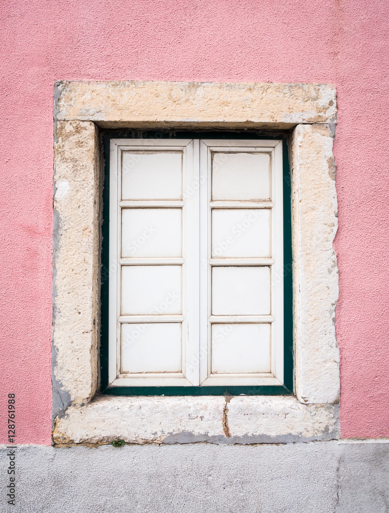 Old window in Belem, Lisbon, Portugal