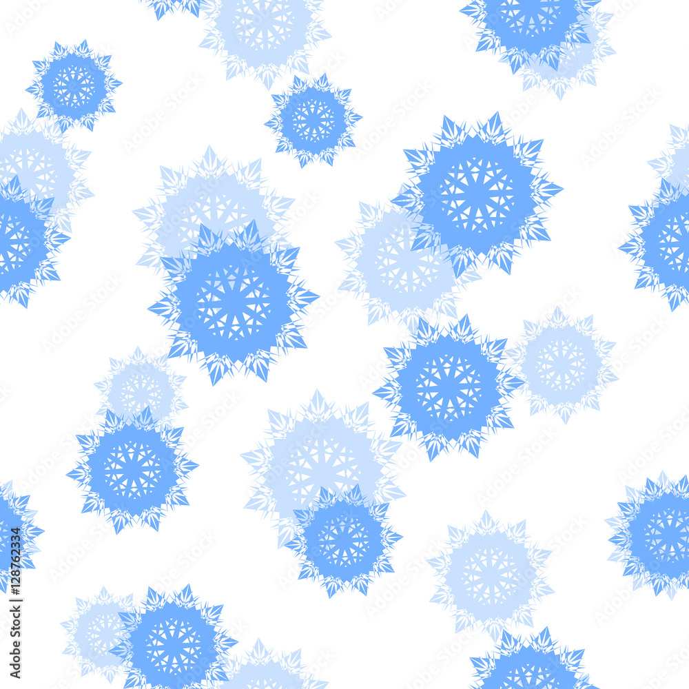 Seamless Pattern Snowflakes Background.Endless Seamless Pattern Snowflakes Background.Endless