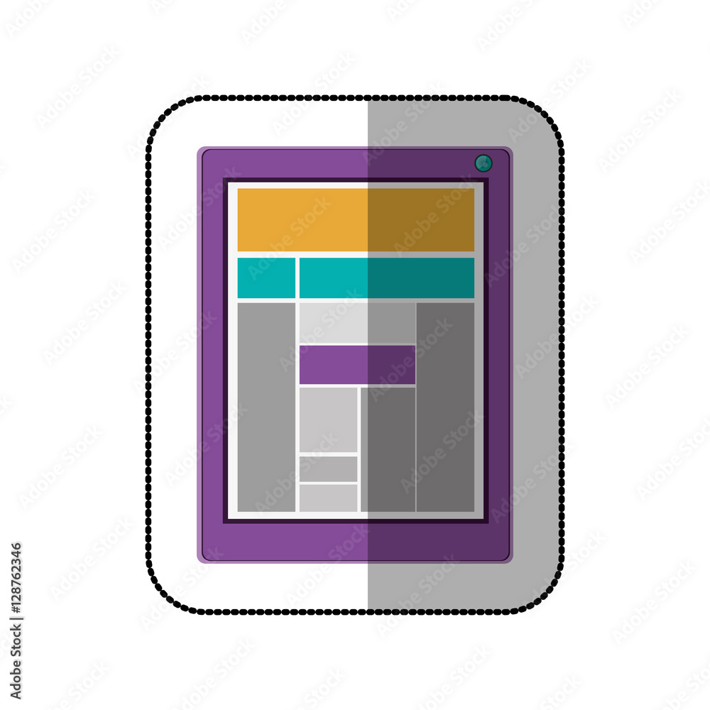 Tablet icon. Device gadget technology and electronic theme. Isolated design. Vector illustration Tablet icon. Device gadget technology and electronic theme. Isolated design. Vector illustration