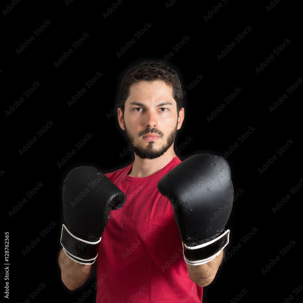 Defensive position, staring fearless