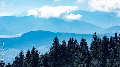 morning scene in mountains