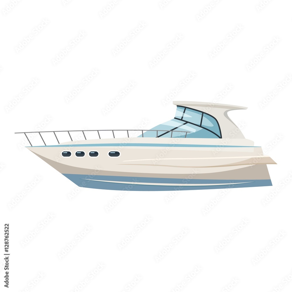 Yacht icon. Cartoon illustration of yacht vector icon for web design