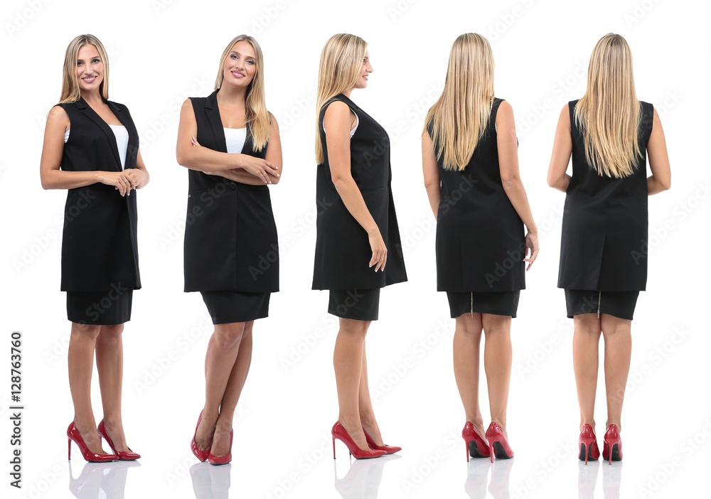 Collection of full length portraits of businesswomen Collection of full length portraits of businesswomen