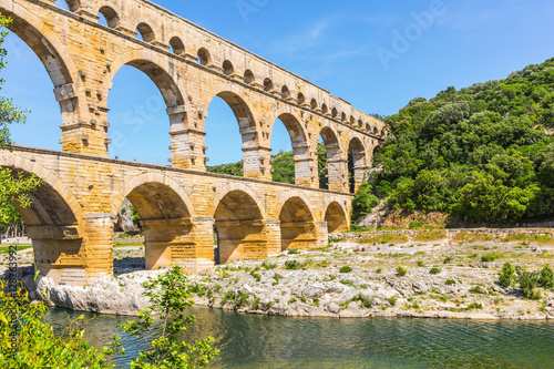 Fototapeta Pont du Gard is the highest Roman aqueduct
