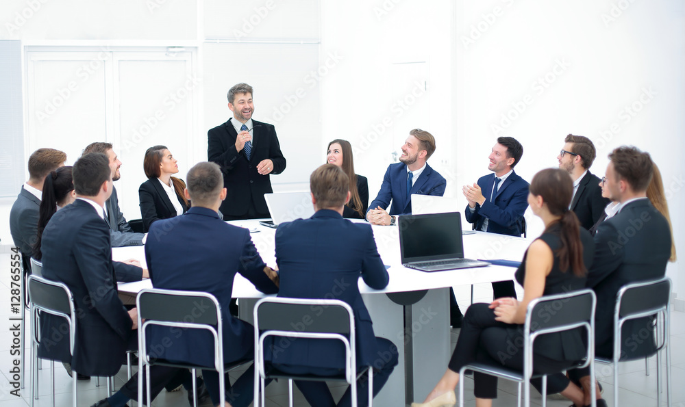 Business people in a conference room.