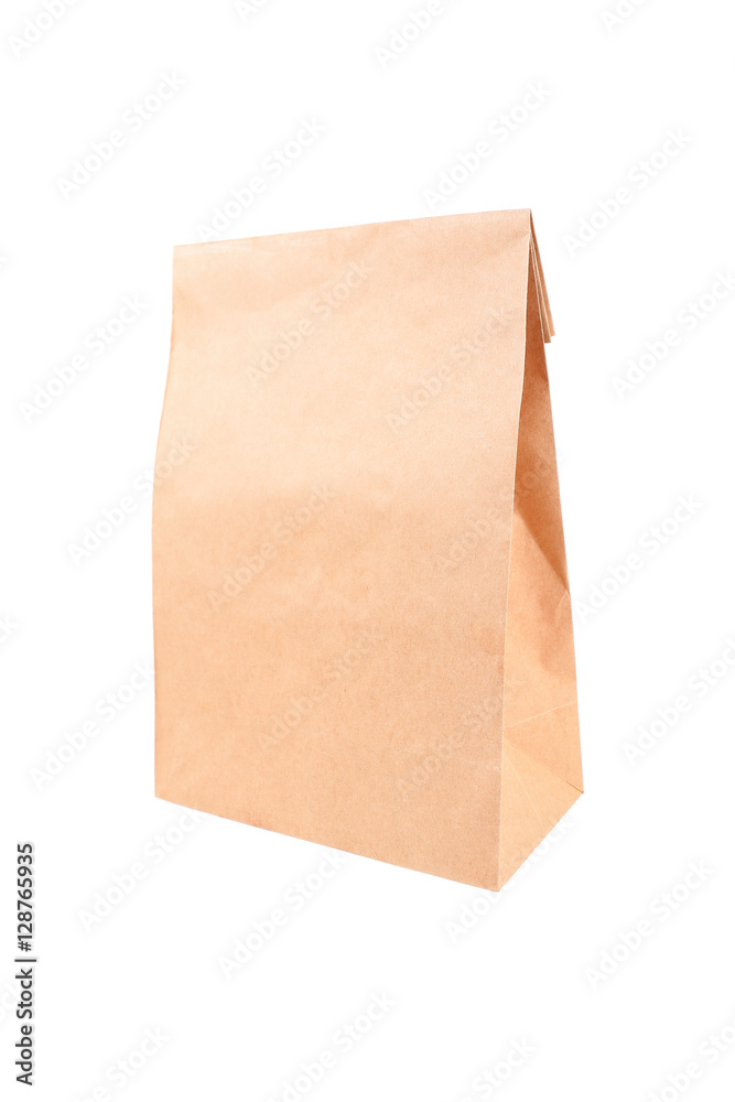brown paper food container isolated on white brown paper food container isolated on white