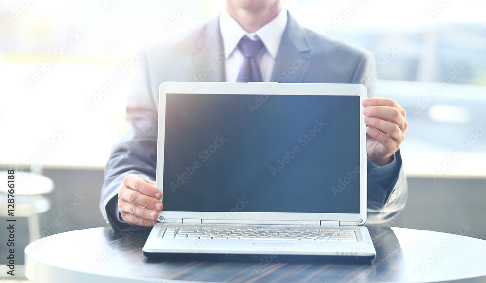 laptop with a blank screen useful for composition laptop with a blank screen useful for composition