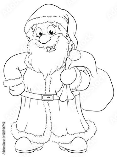 Weihnachtsmann mit einem Sack voller Geschenke