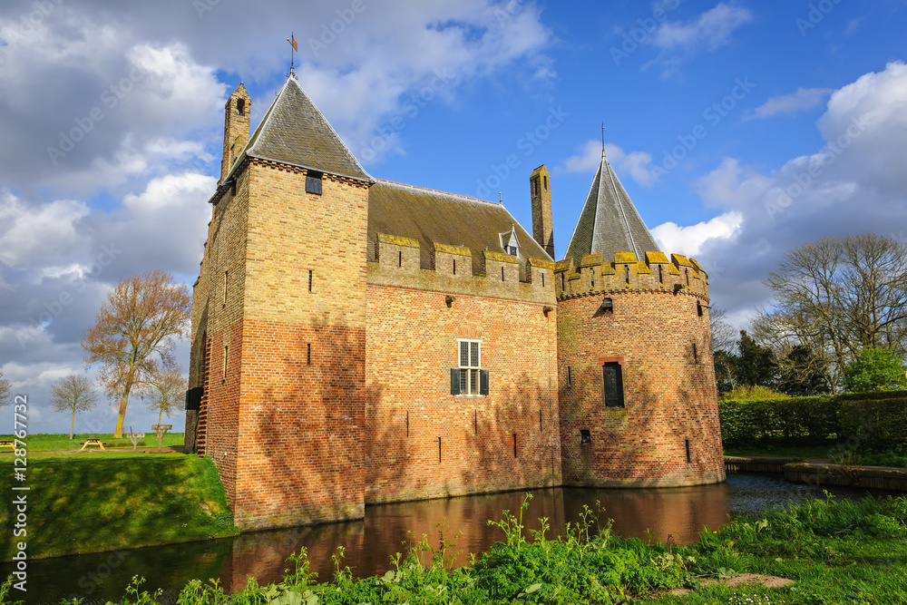 View of the historical castle of Radboud in  Medemblik, The Netherlands