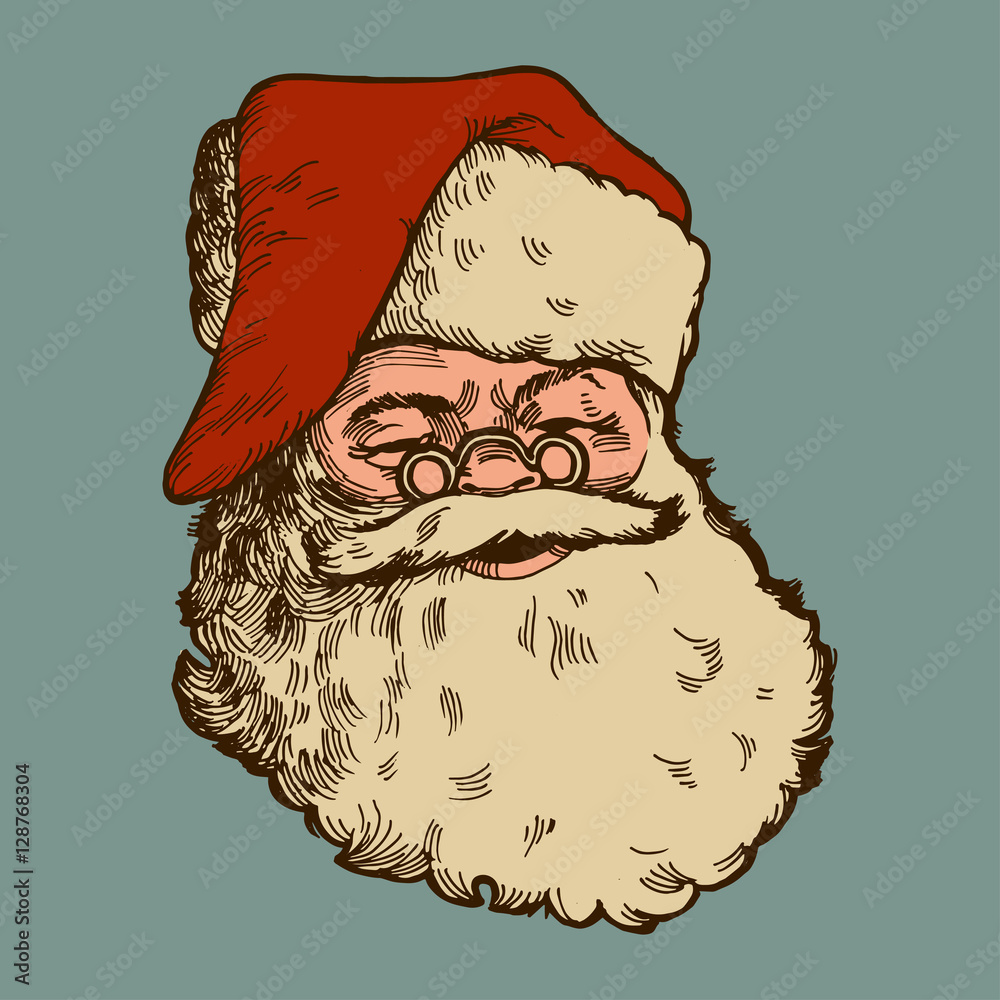 Head Happy Santa Claus Drawing HighRes Vector Graphic  Getty Images