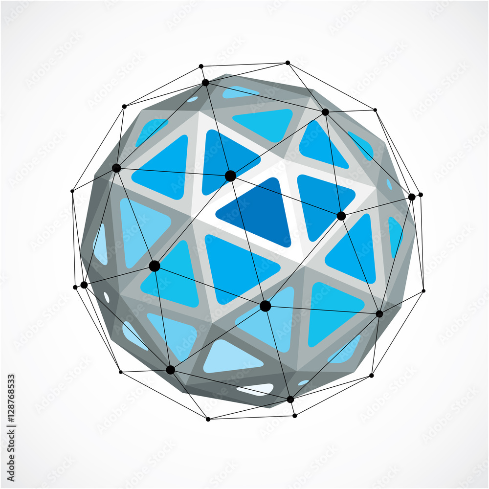 3d vector digital wireframe spherical object made using triangul 3d vector digital wireframe spherical object made using triangul