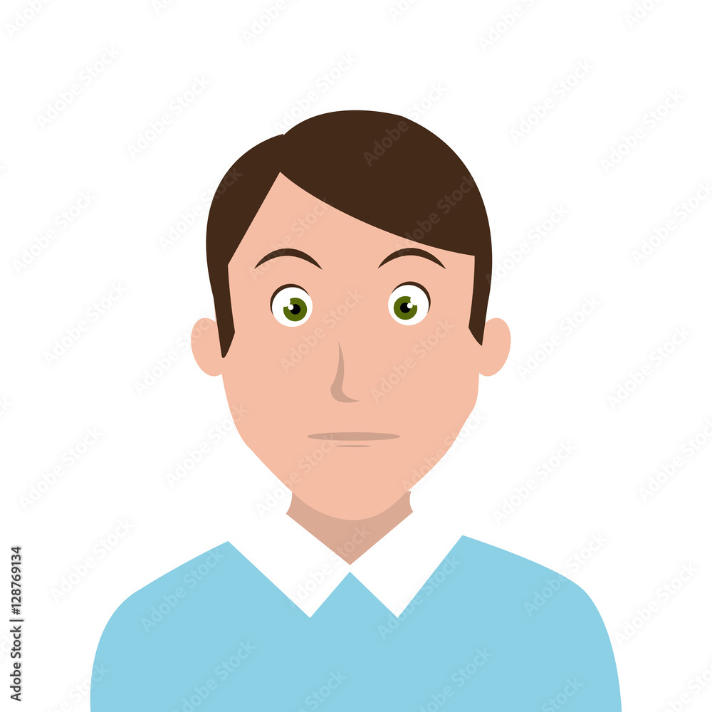 man character facial expression vector illustration design