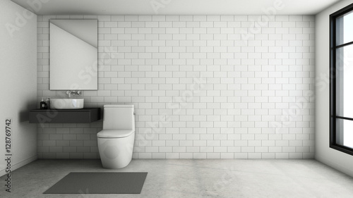 Bathroom design modern & Loft - 3D render