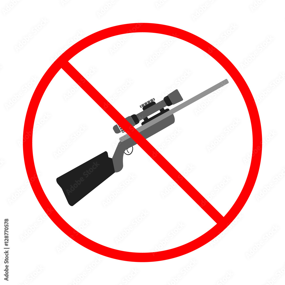 No Gun Sign and Symbol. Weapon prohibited icon. Vector illustration. No Gun Sign and Symbol. Weapon prohibited icon. Vector illustration.