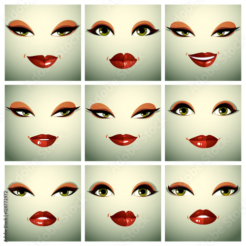 Attractive young ladies vec...