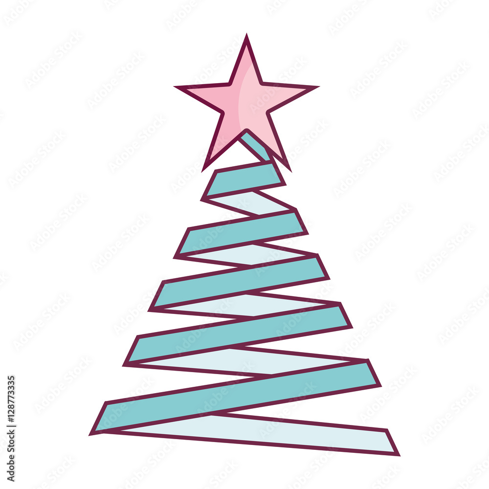 merry christmas tree celebration vector illustration design merry christmas tree celebration vector illustration design