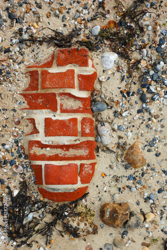 Seaside Background - Stones, Pebbles and Shells on a Beach