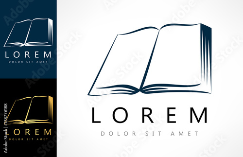 Book logo. Education icon.