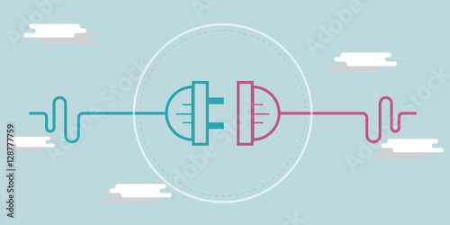 Integration and collaboration teamwork, plugins vector illustration