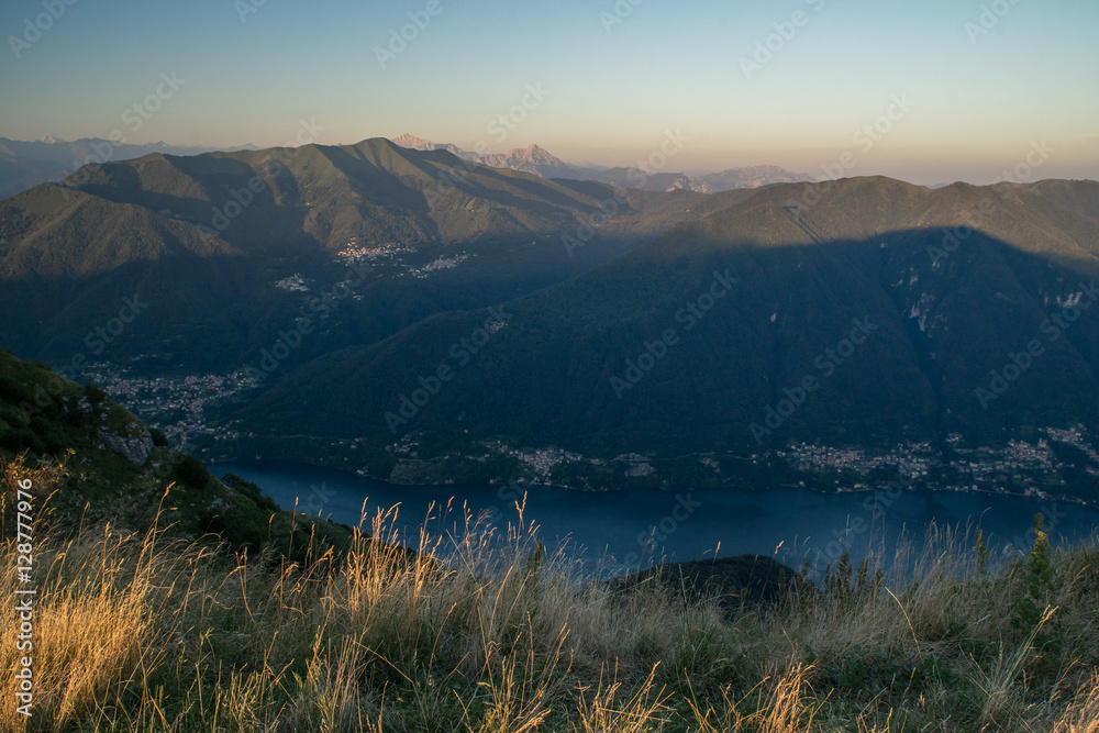 Mountains landscape in Italy. Region of Como lake.