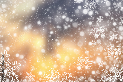 Christmas background with snowflakes