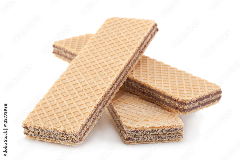 Wafer closeup on white Wafer closeup on white