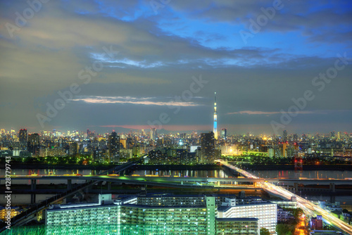 view cityscape of tokyo skyline, the city have building highest