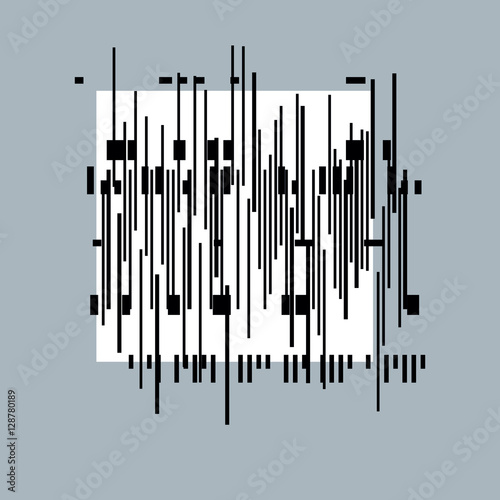 Vector geometric composition, abstract graphic art.