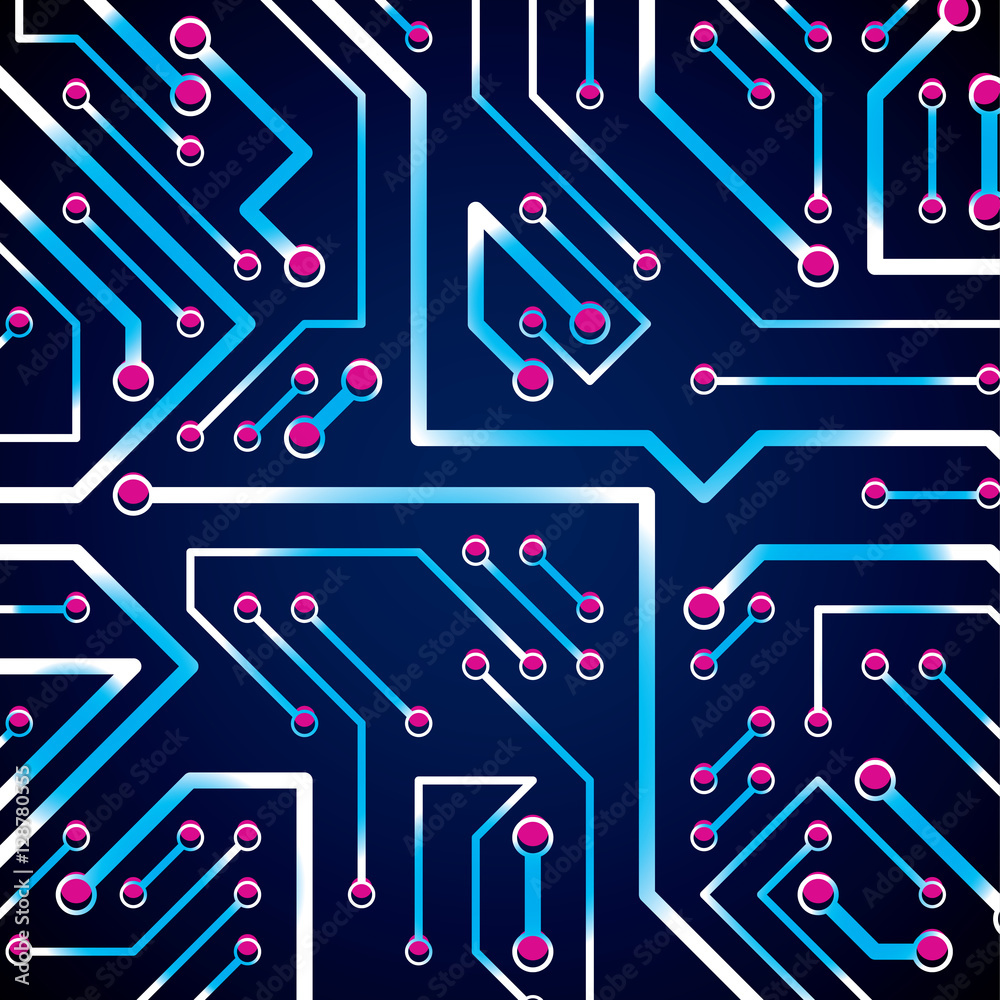 Vector digital technology background with circuit board elements Vector digital technology background with circuit board elements