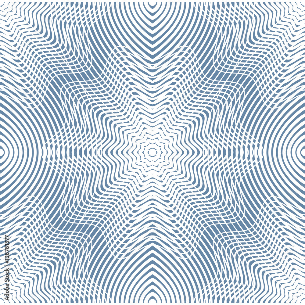 Continuous vector pattern with graphic lines, decorative abstrac