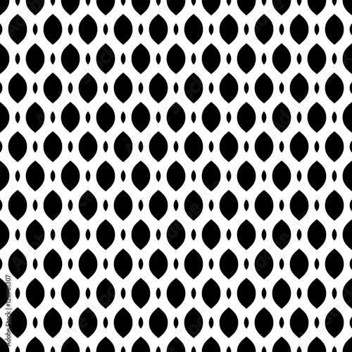 Vector seamless pattern  simple monochrome black   white geometric texture  illustration on mesh  lattice  tissue structure. Endless abstract background. Design element for prints  textile  digital