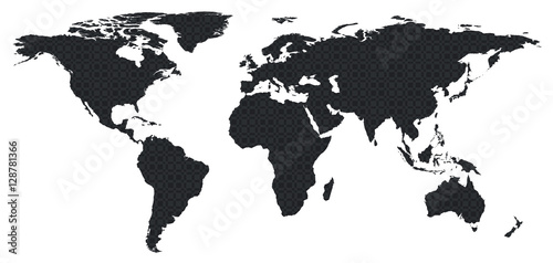 Patterned world map 