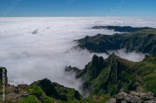 Hiking Pico do Arierio, Pico Ruivo, Madeira, Portugal