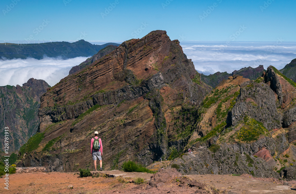 Hiking Pico do Arierio, Pico Ruivo, Madeira, Portugal