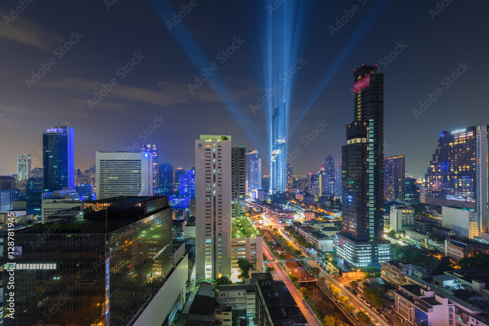Naklejka premium Buildings landmark of Bangkok and Pranakorn district, This area