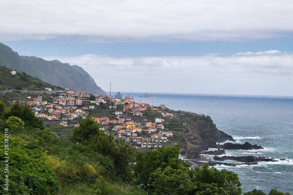 Coastline near Ponta Delgada, Madeira, Portugal, Europe Coastline near Ponta Delgada, Madeira, Portugal, Europe