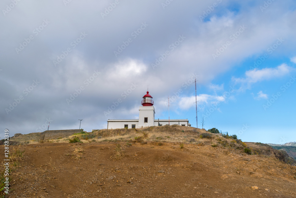 Lighthouse in Ponta do Pargo, Madeira, Portugal, Europe Lighthouse in Ponta do Pargo, Madeira, Portugal, Europe